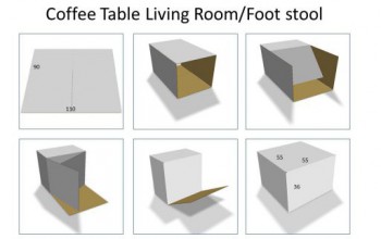 Coffee table or footstool